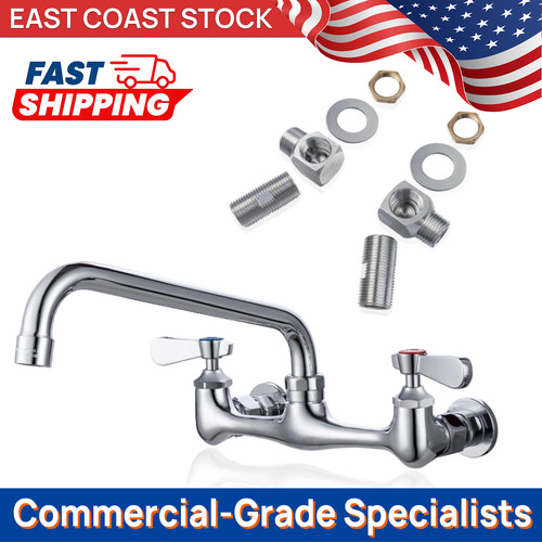 Wall mount prep sink faucet - 8",